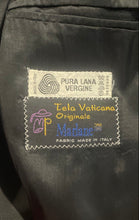 Load image into Gallery viewer, Carlo Scotti Mens Black Notch Lapel Long Sleeve Two-Button Blazer Size 54