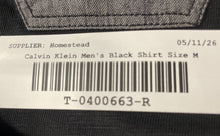 Load image into Gallery viewer, Calvin Klein Mens Black Short Sleeve Collared Button-Up Shirt Size Medium