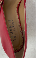 Load image into Gallery viewer, Journee Collection Womens Windy Red Leather Round Toe Mary Jane Pump Heels Sz 10