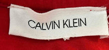 Load image into Gallery viewer, Calvin Klein Womens Red Sequin Short Sleeve Crew Neck Pullover T-Shirt No Size