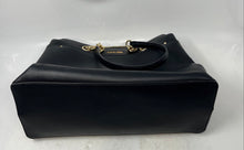 Load image into Gallery viewer, Calvin Klein Women's Black Chain Double Handle Zip Top Tote Handbag