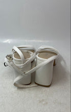 Load image into Gallery viewer, Limelight Womens Gennie White Leather Open Toe Block Platform Heels Size 7M