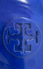 Load image into Gallery viewer, Authentic Tory Burch Womens Blue Inner Pocket Card Holder Zip-Around Wallet Worn
