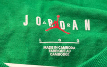Load image into Gallery viewer, Jordan Mens Green Cotton Short Sleeve Crew Neck Pullover T-Shirt Size Large