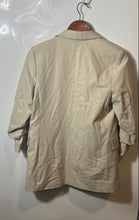 Load image into Gallery viewer, H&M Womens Beige Gathered 3/4 Sleeve Notch Lapel Open Front Blazer Size XS