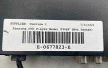 Load image into Gallery viewer, Samsung Black Portable Multi-Region DVD Player Model DVD-E360K Not Tested