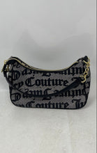 Load image into Gallery viewer, Juicy Couture Womens Black Gray Monogram Inner Zip Pocket Shoulder Bag