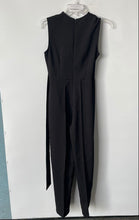 Load image into Gallery viewer, Rare London Womens Black Sleeveless Deep V-Neck Back Zipper One-Piece Jumpsuit 4