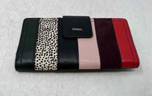 Load image into Gallery viewer, Fossil Womens Multicolor Leather Patchwork Logan RFID Tab Bifold Wallet