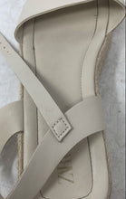 Load image into Gallery viewer, Zara Womens Beige Jute Open Toe Ankle Strap Espadrille Sandals Size EU 39
