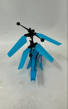 Load image into Gallery viewer, Blue And Black USB-C Port Hand-Sensor RC Flying Small Helicopter Toy Untested