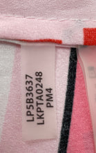 Load image into Gallery viewer, Karl Lagerfeld Womens Red Pink Geometric Short Sleeve Button-Up Shirt Size 1X