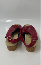 Load image into Gallery viewer, Worishofer Womens Red Leather Open Toe Buckle Slingback Sandals Size EUR 38