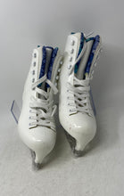 Load image into Gallery viewer, Lake Placid Womens White Blue Winter Sports Lace-Up Ice Figure Skates Size 5