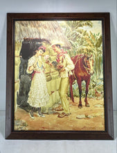 Load image into Gallery viewer, Hernandez Giro Signed By Framed Rural Couple Horse Scene Art Painting