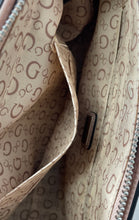 Load image into Gallery viewer, Guess Womens Pink Signature Print Single Strap Zip Top Lined Shoulder Handbag
