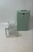 Load image into Gallery viewer, PartyLite Clear Engraved Quad Prism Pedestal Home Decor Candle Holder With Box