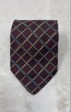Load image into Gallery viewer, Hugo Boss Mens Dark Red Geometric Print Adjustable Long Formal Designer Tie