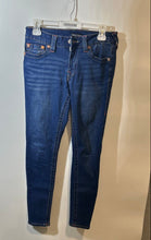 Load image into Gallery viewer, True Religion Womens Blue Denim Jennie Curvy Mid Rise Skinny Jeans Size 28