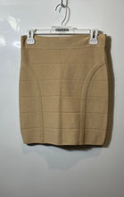 Load image into Gallery viewer, Bebe Womens Beige Regular Fit Stretch Back Zip Mini Skirt Size Medium