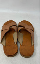 Load image into Gallery viewer, Kenda Womens Brown Leather Open Toe Slip-On Flat Slide Sandals Size 3