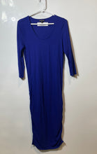 Load image into Gallery viewer, Express Womens Blue 3/4 Sleeve Scoop Neck Pullover Bodycon Dress Size M