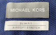 Load image into Gallery viewer, Michael Kors Mens Dark Blue Long Sleeve Collared Dress Shirt Size 16