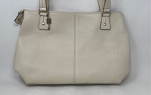Load image into Gallery viewer, Fossil Womens Beige Pebbled Leather Studded Dual Front Pockets Zip Top Tote Bag