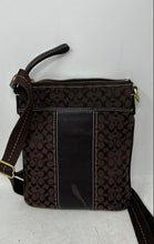 Load image into Gallery viewer, Coach Womens Sutton Brown Monogram Adjustable Strap Zipper Crossbody Bag