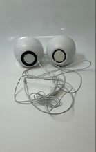 Load image into Gallery viewer, Set Of 2 Pieces Creative Pebble White USB Powered Wired Desktop Speakers