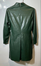 Load image into Gallery viewer, Zara Womens Green Mock Neck Back-Zip Short Mini Dress Size Medium