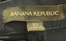 Load image into Gallery viewer, Banana Republic Womens Blue Pull On Straight Leg Flat Front Ankle Pants Size 10