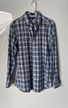 Load image into Gallery viewer, Banana Republic Mens Multicolor Plaid Cotton Non-Iron Dress Shirt Size M 15-15.5