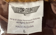 Load image into Gallery viewer, Top Gun Mens Brown Long Sleeve Collared Full-Zip Maverick Bomber Jacket Size L
