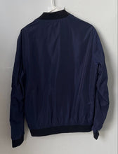 Load image into Gallery viewer, Zara Man Mens Dark Blue Long Sleeve Full Zip Pockets Bomber Jacket Size Large