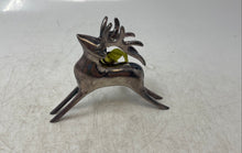 Load image into Gallery viewer, Silver-Tone Metal Christmas Holiday Decorative Reindeer Figurine Ornament