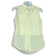 Load image into Gallery viewer, Banana Republic Womens Ivory Sleeveless Button Front Blouse Top Size 0P