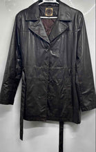 Load image into Gallery viewer, Giacca Womens Brown Long Sleeve Belted Button Front Short Trench Coat Size M