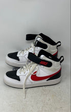 Load image into Gallery viewer, Nike Kids Court Borough Mid 2 CD7782-110 White Red Black Sneaker Shoes Size 6Y