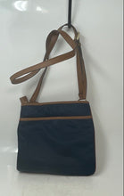 Load image into Gallery viewer, Michael Kors Womens Navy Blue Brown Adjustable Strap Crossbody Handbag