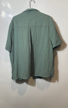 Load image into Gallery viewer, Express Mens Green Cotton Collared Pockets Short Sleeve Button-Up Shirt Size XL