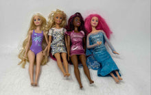Load image into Gallery viewer, Lot Of 4 Pcs Barbie Mixed Hair Colors Decorative Fashion Dolls With Outfits