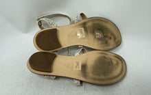 Load image into Gallery viewer, Michael Kors Womens White Monogram Adjustable Strap Flat Thong Sandals Size 11 M