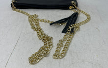 Load image into Gallery viewer, Unbranded Womens Black Pebbled Faux Leather Tassel Chain Strap Crossbody Purse