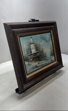 Load image into Gallery viewer, Coastal Lighthouse Multicolor Signed By Artist Everett Woodson Oil Art Painting