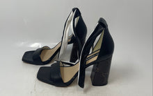 Load image into Gallery viewer, Karl Lagerfeld Paris Womens Black High Block Ankle Strap Heels Size 8