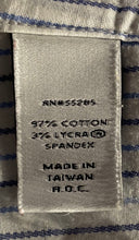 Load image into Gallery viewer, Express 1MX Mens White Striped Stretch Modern Fit Long Sleeve Dress Shirt Sz XL