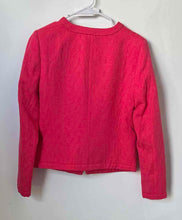 Load image into Gallery viewer, Karl Lagerfeld Womens Red Long Sleeve Crew Neck Front Full-Zipper Jacket Size 6