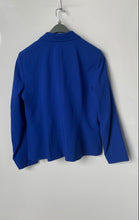 Load image into Gallery viewer, Calvin Klein Womens Blue Long Sleeve Peak Lapel One-Button Blazer Size 16