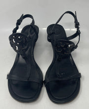 Load image into Gallery viewer, Authentic Tory Burch Womens Miller Black Ankle Strap Sandals Size 6.5M Damaged